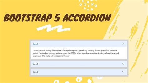 bootstrap 5 accordion